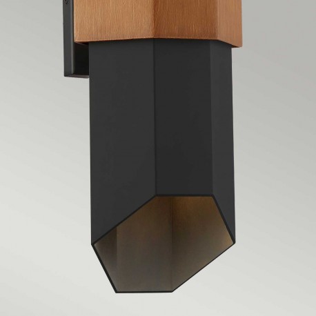 Elstead Lighting Duża latarnia naścienna LED Chasm IP44 QZ-CHASM-L-BKW