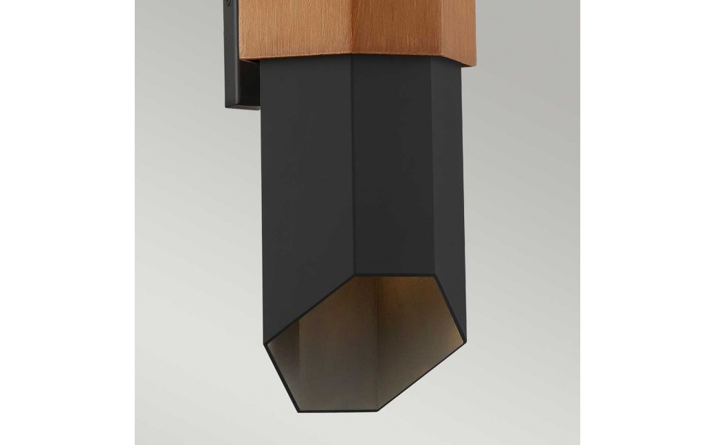 Elstead Lighting Duża latarnia naścienna LED Chasm IP44 QZ-CHASM-L-BKW