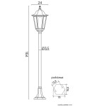 Standing garden lamps - SU-MA Retro Classic K 5002/1 (168 cm) Standing. - product 7