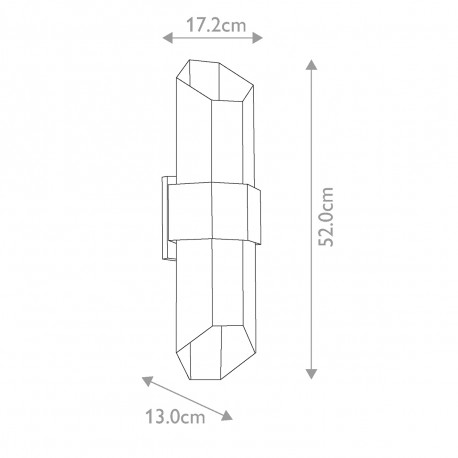 Elstead Lighting Duża latarnia naścienna LED Chasm IP44 QZ-CHASM-L-BKW
