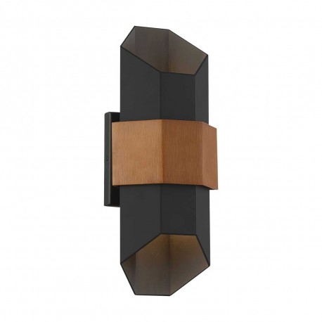 Elstead Lighting Średnia latarnia naścienna Chasm IP44 QZ-CHASM-M-BKW