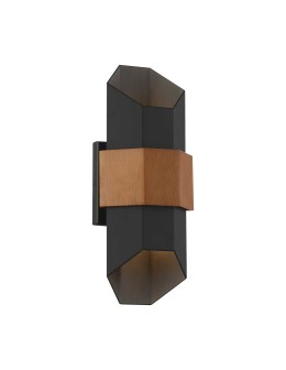 Elstead Lighting Średnia latarnia naścienna Chasm IP44 QZ-CHASM-M-BKW
