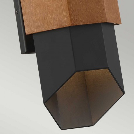Elstead Lighting Średnia latarnia naścienna Chasm IP44 QZ-CHASM-M-BKW