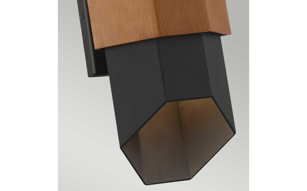 Elstead Lighting Średnia latarnia naścienna Chasm IP44 QZ-CHASM-M-BKW