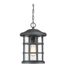 Outdoor pendant lamps - Elstead Lighting Crusade medium pendant lantern - 1 light source IP44 QZ-CRUSADE8-BLK - product 1