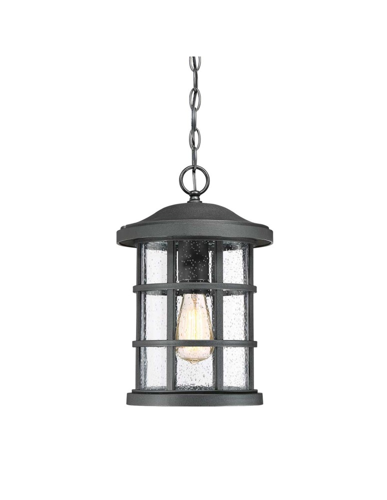 Outdoor pendant lamps - Elstead Lighting Crusade medium pendant lantern - 1 light source IP44 QZ-CRUSADE8-BLK - product kolory-swiatla.pl 1