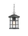 Elstead Lighting Crusade medium pendant lantern - 1 light source IP44 QZ-CRUSADE8-BLK