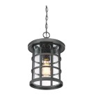 Outdoor pendant lamps - Elstead Lighting Crusade medium pendant lantern - 1 light source IP44 QZ-CRUSADE8-BLK - product 3