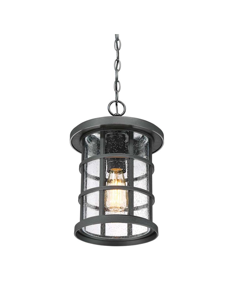 Outdoor pendant lamps - Elstead Lighting Crusade medium pendant lantern - 1 light source IP44 QZ-CRUSADE8-BLK - product kolory-swiatla.pl 3
