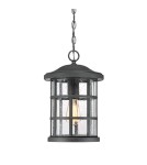 Outdoor pendant lamps - Elstead Lighting Crusade medium pendant lantern - 1 light source IP44 QZ-CRUSADE8-BLK - product 4