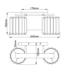 Bathroom wall lamps - Elstead Lighting Divine wall lamp - 2 light sources IP44 QZ-DIVINE2-PC-BATH - product 5
