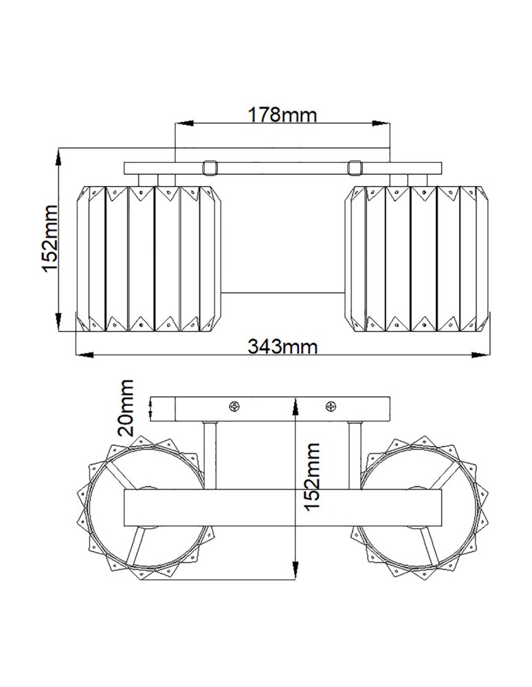 Elstead Lighting Kinkiet Divine - 2 źródła światła IP44 QZ-DIVINE2-PC-BATH