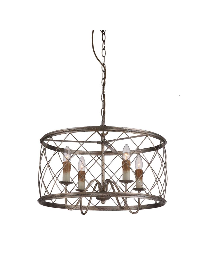 Elstead Lighting Lampa wisząca / Żyrandol Dury - 4 źródła światła QZ-DURY-P