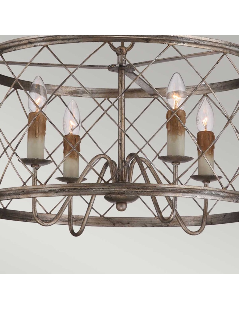 Elstead Lighting Lampa wisząca / Żyrandol Dury - 4 źródła światła QZ-DURY-P