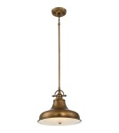 Pendant lamps - Elstead Lighting Emery medium pendant lamp - 1 light source - Aged brass QZ-EMERY-P-M-WS - product 1