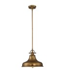 Elstead Lighting Średnia lampa wisząca Emery - 1 źródło światła - Postarzany mosiądz QZ-EMERY-P-M-WS