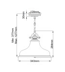 Pendant lamps - Elstead Lighting Emery medium pendant lamp - 1 light source - Aged brass QZ-EMERY-P-M-WS - product 5