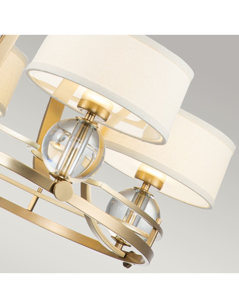 Elstead Lighting Żyrandol Gotham - 4 źródła światła - Szczotkowany mosiądz QZ-GOTHAM4-BB Elstead Lighting Żyrandol Gotham - 4 źródła światła - Szczotkowany mosiądz QZ-GOTHAM4-BB