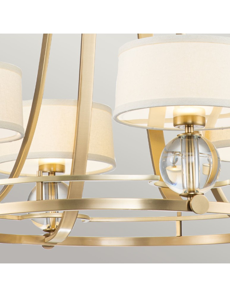 Elstead Lighting Żyrandol Gotham - 4 źródła światła - Szczotkowany mosiądz QZ-GOTHAM4-BB Elstead Lighting Żyrandol Gotham - 4 źródła światła - Szczotkowany mosiądz QZ-GOTHAM4-BB