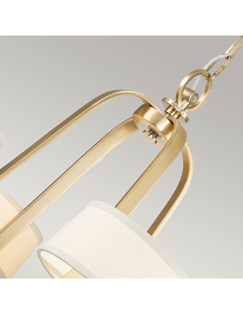 Elstead Lighting Żyrandol Gotham - 4 źródła światła - Szczotkowany mosiądz QZ-GOTHAM4-BB Elstead Lighting Żyrandol Gotham - 4 źródła światła - Szczotkowany mosiądz QZ-GOTHAM4-BB