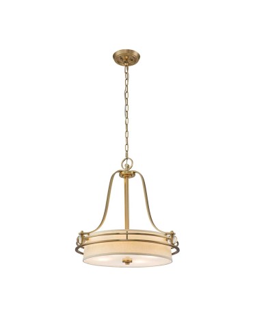 Elstead Lighting Gotham pendant lamp - 4 light sources - Brushed brass QZ-GOTHAM-P-BB