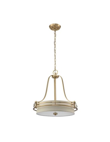 Elstead Lighting Lampa wisząca Gotham - 4 źródła światła - Szczotkowany mosiądz QZ-GOTHAM-P-BB - produkt 2