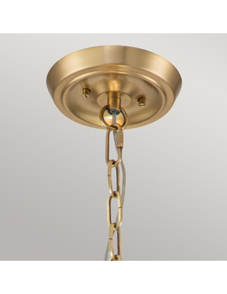 Elstead Lighting Lampa wisząca Gotham - 4 źródła światła - Szczotkowany mosiądz QZ-GOTHAM-P-BB