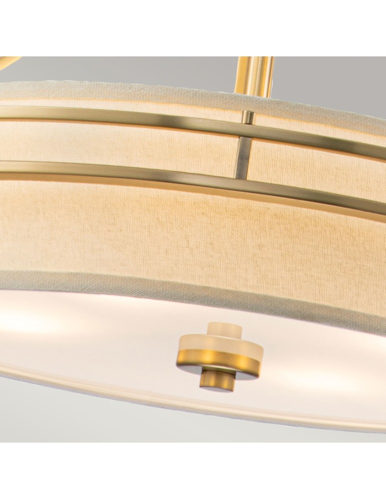 Elstead Lighting Lampa wisząca Gotham - 4 źródła światła - Szczotkowany mosiądz QZ-GOTHAM-P-BB