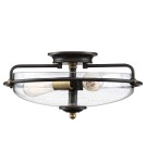 Classic ceiling lamps - Elstead Lighting Griffin Plafond - 3 light sources - Palladian Bronze / Aged Brass QZ-GRIFFIN-F-C-PNAB - product 1