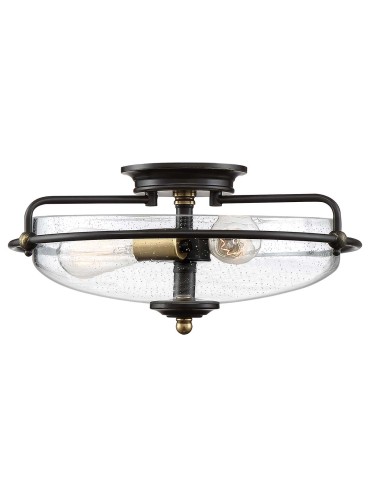 Elstead Lighting Griffin Plafond - 3 light sources - Palladian Bronze / Aged Brass QZ-GRIFFIN-F-C-PNAB