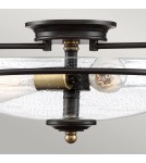 Elstead Lighting Plafon Griffin - 3 źródła światła - Brąz palladiański / Postarzany mosiądz QZ-GRIFFIN-F-C-PNAB