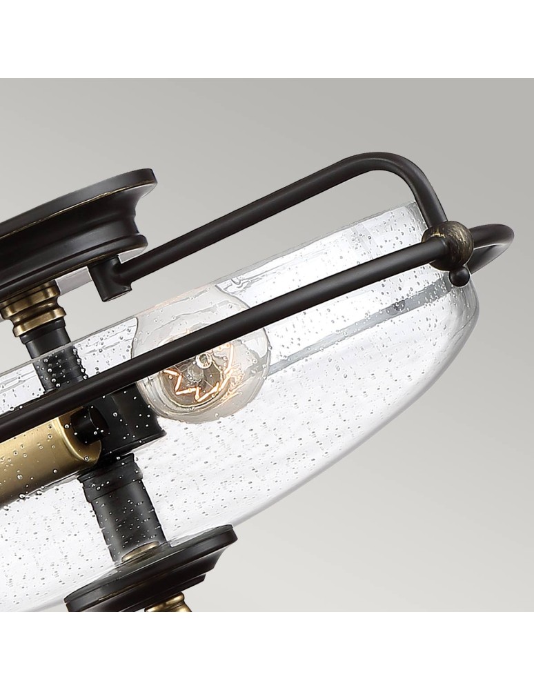 Elstead Lighting Plafon Griffin - 3 źródła światła - Brąz palladiański / Postarzany mosiądz QZ-GRIFFIN-F-C-PNAB