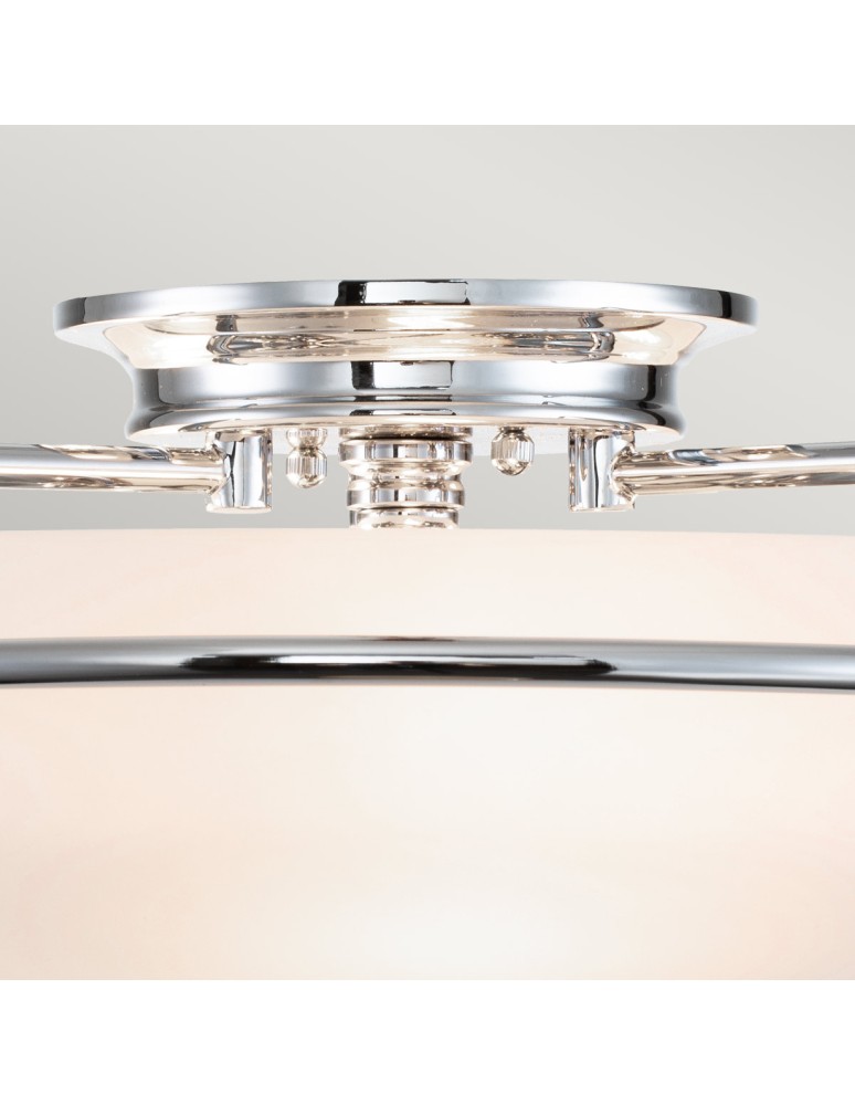 Elstead Lighting Plafon Griffin - 3 źródła światła - Polerowany chrom QZ-GRIFFIN-F-PC