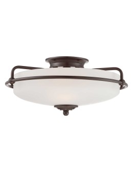 Elstead Lighting Plafon Griffin - 3 źródła światła - Brąz palladiański QZ-GRIFFIN-F-PN