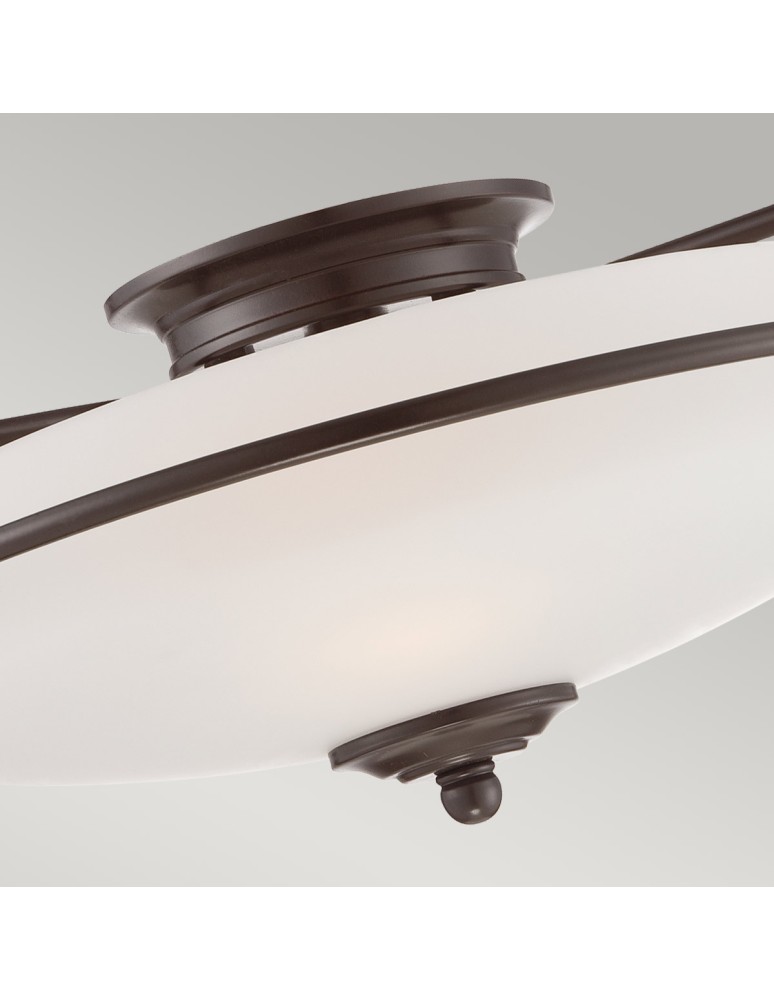 Elstead Lighting Plafon Griffin - 3 źródła światła - Brąz palladiański QZ-GRIFFIN-F-PN