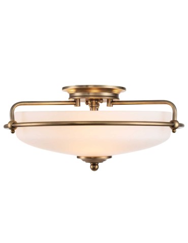 Elstead Lighting Griffin Plafond - 3 light sources - Aged brass QZ-GRIFFIN-F-WS