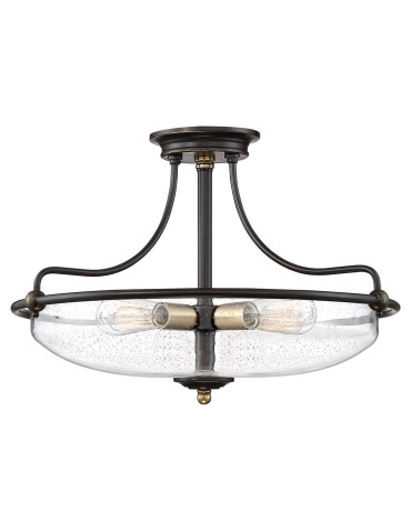 Elstead Lighting Griffin semi-plophone - 3 light sources - Palladian bronze / Aged brass QZ-GRIFFIN-SFM-C-PNAB