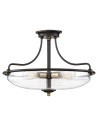 Elstead Lighting Griffin semi-plophone - 3 light sources - Palladian bronze / Aged brass QZ-GRIFFIN-SFM-C-PNAB