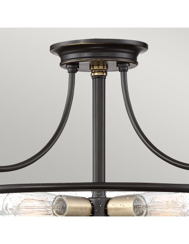 Elstead Lighting Półplafon Griffin - 3 źródła światła - Brąz palladiański / Postarzany mosiądz QZ-GRIFFIN-SFM-C-PNAB - produkt 2