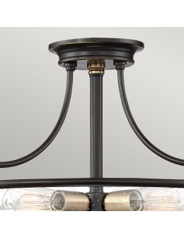 Elstead Lighting Półplafon Griffin - 3 źródła światła - Brąz palladiański / Postarzany mosiądz QZ-GRIFFIN-SFM-C-PNAB - produkt 2