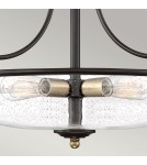 Elstead Lighting Półplafon Griffin - 3 źródła światła - Brąz palladiański / Postarzany mosiądz QZ-GRIFFIN-SFM-C-PNAB