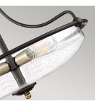 Elstead Lighting Półplafon Griffin - 3 źródła światła - Brąz palladiański / Postarzany mosiądz QZ-GRIFFIN-SFM-C-PNAB