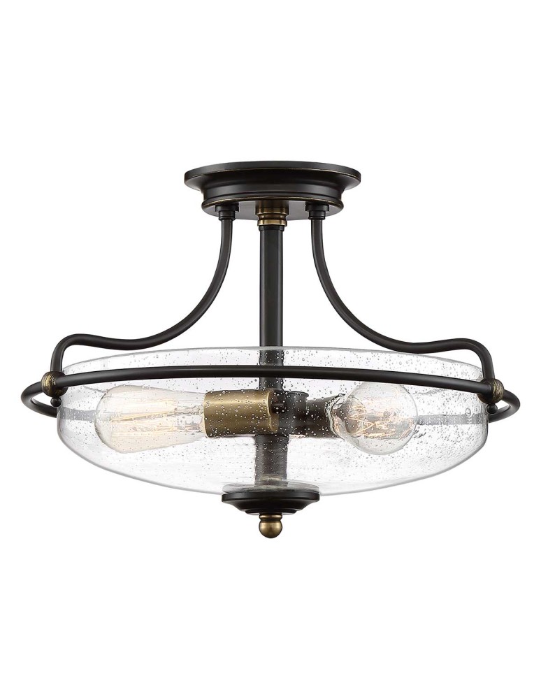 Classic ceiling lamps - Elstead Lighting Griffin semi-plophone - 3 light sources - Palladian bronze / Aged brass QZ-GRIFFIN-SFS-C-PNAB - product kolory-swiatla.pl 1