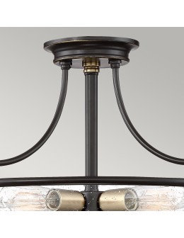 Elstead Lighting Półplafon Griffin - 3 źródła światła - Brąz palladiański / Postarzany mosiądz QZ-GRIFFIN-SFS-C-PNAB - produkt 2