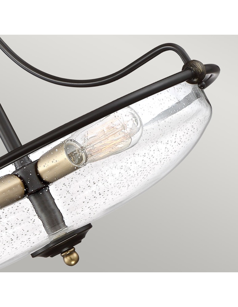 Elstead Lighting Półplafon Griffin - 3 źródła światła - Brąz palladiański / Postarzany mosiądz QZ-GRIFFIN-SFS-C-PNAB