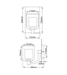 Bathroom wall lamps - Elstead Lighting Kolt wall lamp - 1 light source IP44 QZ-KOLT1-PC-BATH - product 5