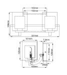 Bathroom wall lamps - Elstead Lighting Kolt wall lamp - 2 light sources IP44 QZ-KOLT2-PC-BATH - product 5
