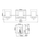 Bathroom wall lamps - Elstead Lighting Kolt wall lamp - 3 light sources IP44 QZ-KOLT3-PC-BATH - product 5