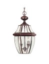 Elstead Lighting Large Newbury pendant lantern - 2 light sources - Lacquered aged copper IP23 QZ-NEWBURY8-L-AC