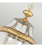 Outdoor pendant lamps - Elstead Lighting Large Newbury pendant lantern - 2 light sources - Lacquered polished brass IP23 QZ-NEWBURY8-L-PB - product 2